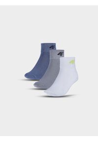 4f - 4F Skarpetki casual za kostkę (3-pack) chłopięce - multikolor 36-38. Kolor: wielokolorowy. Materiał: materiał, włókno, poliamid, bawełna