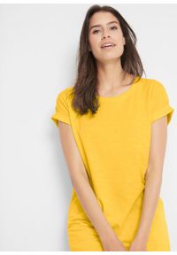 Długi shirt "boxy", krótki rękaw bonprix żółty kanarkowy. Kolor: żółty. Długość rękawa: krótki rękaw. Długość: krótkie #5