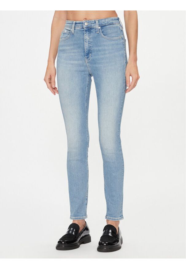 Calvin Klein Jeans Jeansy J20J222142 Niebieski Skinny Fit. Kolor: niebieski