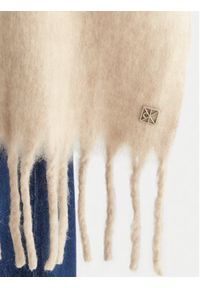 Calvin Klein Szalik Emblem Brushed LV04D8069G Beżowy. Kolor: beżowy. Materiał: poliester #5