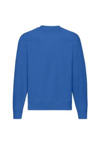 FRUIT OF THE LOOM - Męska Klasyczna Bluza Raglanowa. Kolor: niebieski. Długość rękawa: raglanowy rękaw