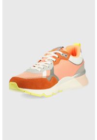 Pepe Jeans sneakersy britt pro woman kolor pomarańczowy. Nosek buta: okrągły. Zapięcie: sznurówki. Kolor: pomarańczowy. Materiał: guma. Obcas: na obcasie. Wysokość obcasa: niski #3