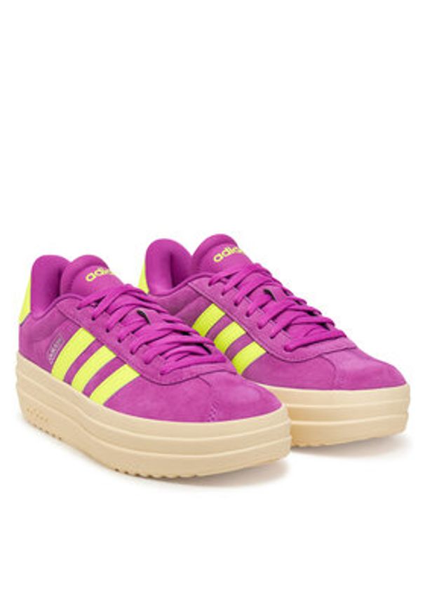 Adidas - adidas Sneakersy VL Court Bold JI1785 Różowy. Kolor: różowy. Materiał: zamsz, skóra