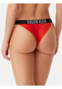 Calvin Klein Swimwear Dół od bikini KW0KW02857 Czerwony. Kolor: czerwony. Materiał: syntetyk