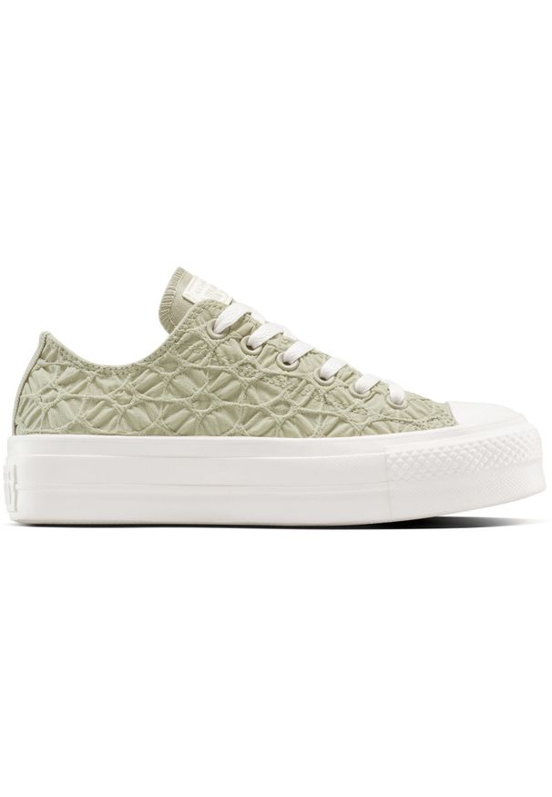 Buty sportowe Converse Chuck Taylor All Star Lift Platform Textured Material. Kolor: szary. Materiał: materiał. Obcas: na platformie. Model: Converse All Star
