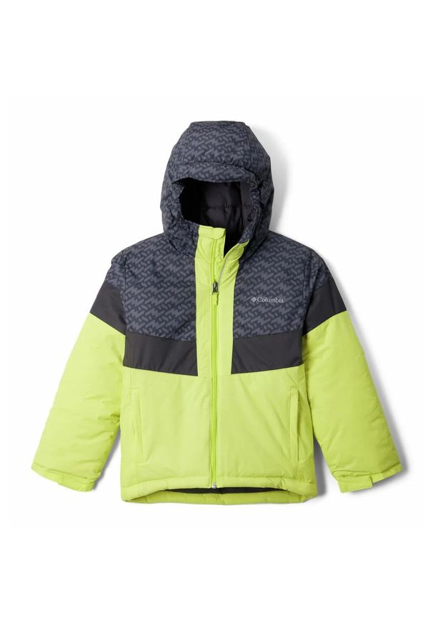 columbia - Kurtka Turystyczna Zimowa Dziecięca Columbia Lightning Lift II Jacket. Kolor: żółty. Materiał: puch. Sezon: zima. Styl: sportowy