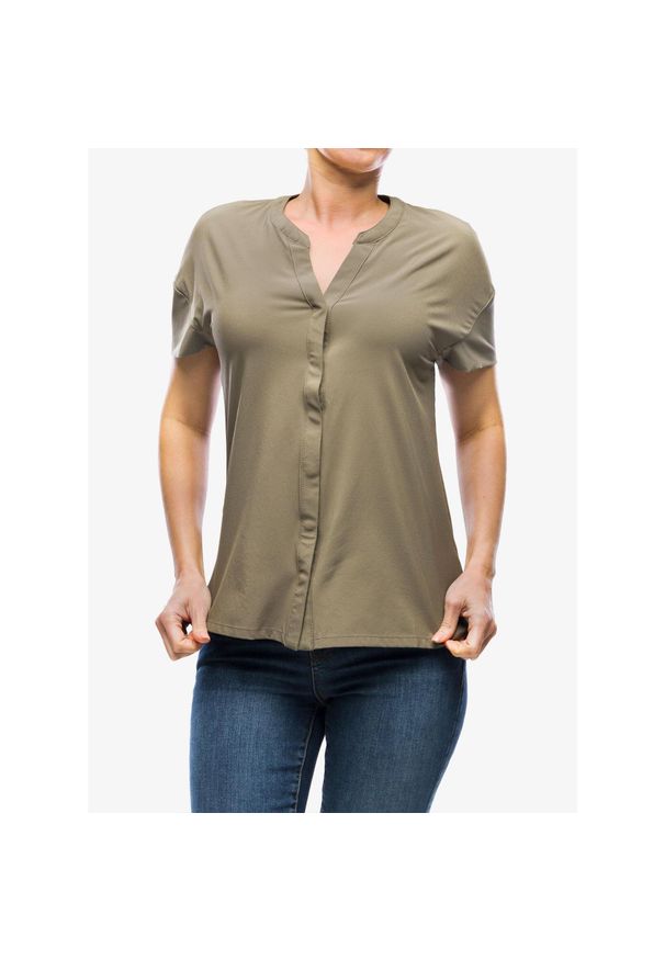 ROYAL ROBBINS - Koszula turystyczna damska Royal Robbins Spotless Evolution S/S. Kolor: zielony