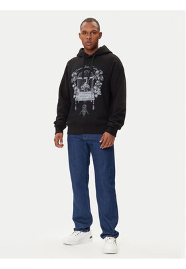 Versace Jeans Couture Bluza 79GAIP08 CF07P Czarny Regular Fit. Kolor: czarny. Materiał: bawełna