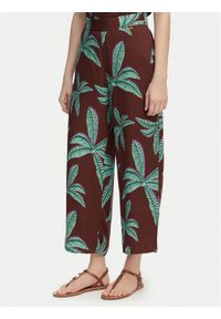 LOLA CASADEMUNT Spodnie materiałowe LS2614055 Brązowy Relaxed Fit. Kolor: brązowy. Materiał: wiskoza #1