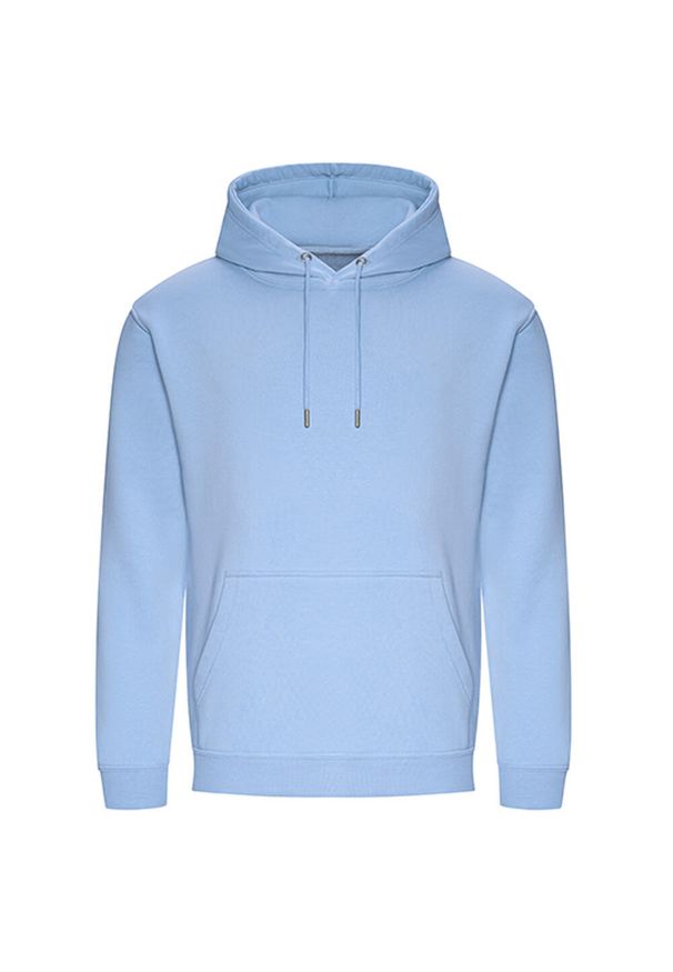 AWDIS - Organiczna Bluza Z Kapturem Unisex Dla Dorosłych. Typ kołnierza: kaptur. Kolor: niebieski