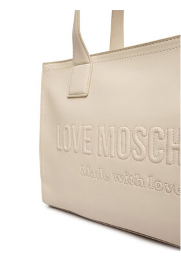 Love Moschino - LOVE MOSCHINO Torebka JC4045PP1OLE0110 Écru. Kolor: kremowy. Materiał: skórzane