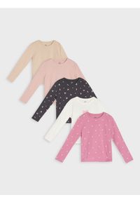 Sinsay - Koszulki z długimi rękawami 5 pack - kremowy. Kolor: kremowy. Długość rękawa: długi rękaw. Długość: długie #1