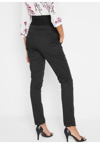 Spodnie ciążowe chino bonprix czarny. Kolekcja: moda ciążowa. Kolor: czarny #2