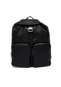 Calvin Klein Plecak Webbing Strap Flap LV04F3590G Czarny. Kolor: czarny. Materiał: skóra #3