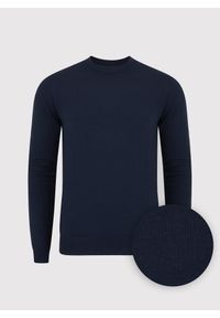 Pako Lorente - PAKO LORENTE – Granatowy męski sweter. Kolor: czerwony, niebieski. Materiał: wełna, akryl, poliamid. Wzór: gładki. Sezon: jesień