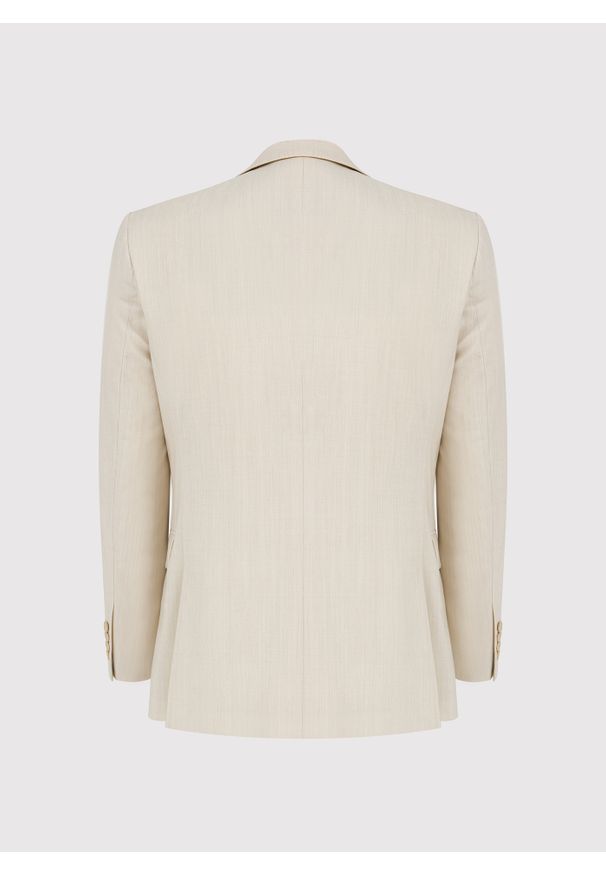 Pako Lorente - PAKO LORENTE – Beżowa męska marynarka garniturowa. Kolor: beżowy. Materiał: poliester, lycra, wełna