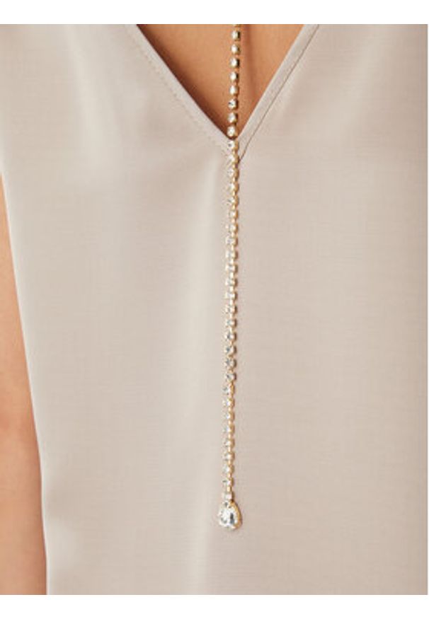 Rinascimento Bluzka CFC0020252002 Beżowy jasny Regular Fit. Kolor: beżowy. Materiał: syntetyk