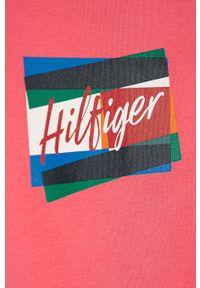 TOMMY HILFIGER - Tommy Hilfiger - Bluza dziecięca 110-176 cm. Okazja: na co dzień. Typ kołnierza: bez kaptura. Kolor: różowy. Materiał: bawełna, poliester, dzianina. Wzór: nadruk. Styl: casual #2