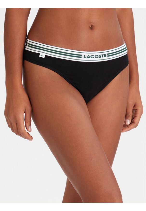 Lacoste Stringi 8F5198 Czarny. Kolor: czarny. Materiał: bawełna