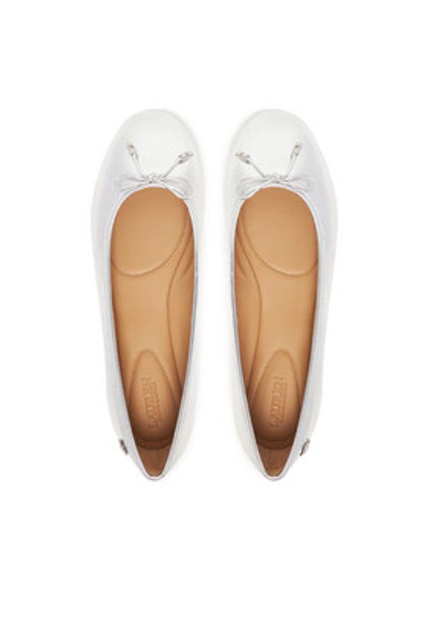 Lauren Ralph Lauren - LAUREN RALPH LAUREN Baleriny Jayna 802978836001 Srebrny. Kolor: srebrny. Materiał: skóra