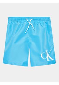 Calvin Klein Swimwear Szorty kąpielowe KV0KV00023 Niebieski Regular Fit. Kolor: niebieski. Materiał: syntetyk