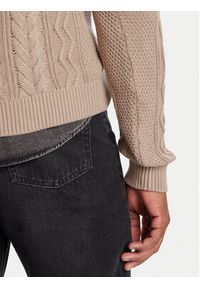 Tommy Jeans Sweter DM0DM22103 Brązowy Regular Fit. Kolor: brązowy. Materiał: bawełna
