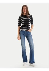 TOMMY HILFIGER - Tommy Hilfiger T-Shirt WW0WW47308 Czarny Slim Fit. Kolor: czarny. Materiał: wiskoza #4
