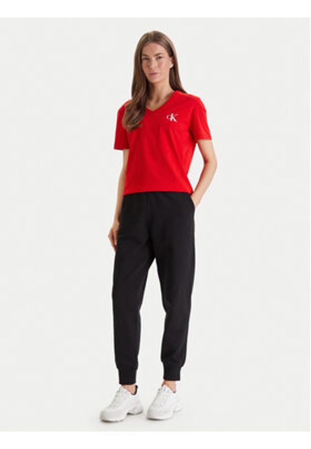 Calvin Klein Jeans Spodnie dresowe Archive Logo LV047E236G Czarny Slim Fit. Kolor: czarny. Materiał: bawełna
