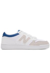 Buty unisex New Balance BB480LKC – białe. Okazja: na co dzień. Kolor: biały. Materiał: materiał, skóra. Szerokość cholewki: normalna. Sport: turystyka piesza