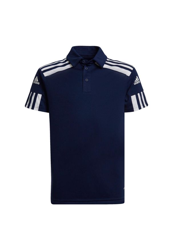 Koszulka polo piłkarska dla dzieci Adidas Squadra 21. Typ kołnierza: polo. Kolor: biały, niebieski, wielokolorowy. Sport: piłka nożna