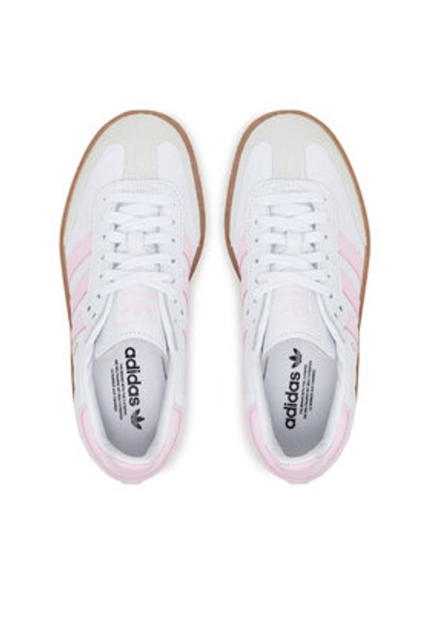 Adidas - adidas Sneakersy Sambae JQ1237 Biały. Kolor: biały. Materiał: skóra