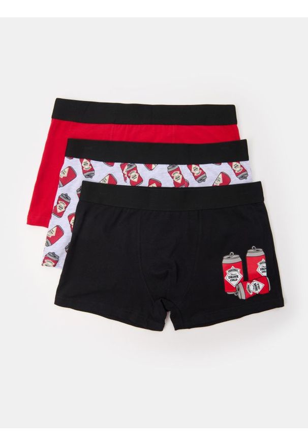 Sinsay - Bokserki Classic 3 pack z motywem puszki napoju - wielobarwny