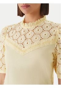 Morgan Bluzka 241-DULIE Żółty Regular Fit. Kolor: żółty. Materiał: bawełna #4