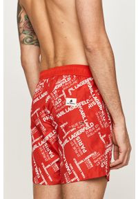 Karl Lagerfeld - Szorty kąpielowe. Kolor: czerwony. Materiał: poliester, materiał, poliamid, elastan #3