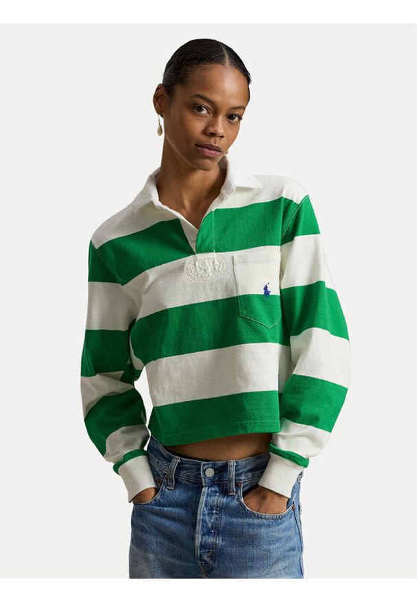 Polo Ralph Lauren Polo 211971746500 Zielony Relaxed Fit. Typ kołnierza: polo. Kolor: zielony. Materiał: bawełna