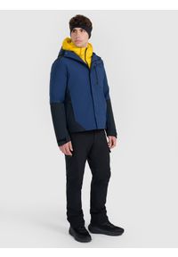 4f - 4F Kurtka trekkingowa membrana 10000 męska - granatowa S. Kolor: niebieski. Materiał: poliester. Technologia: Primaloft. Sport: wspinaczka, turystyka piesza #2