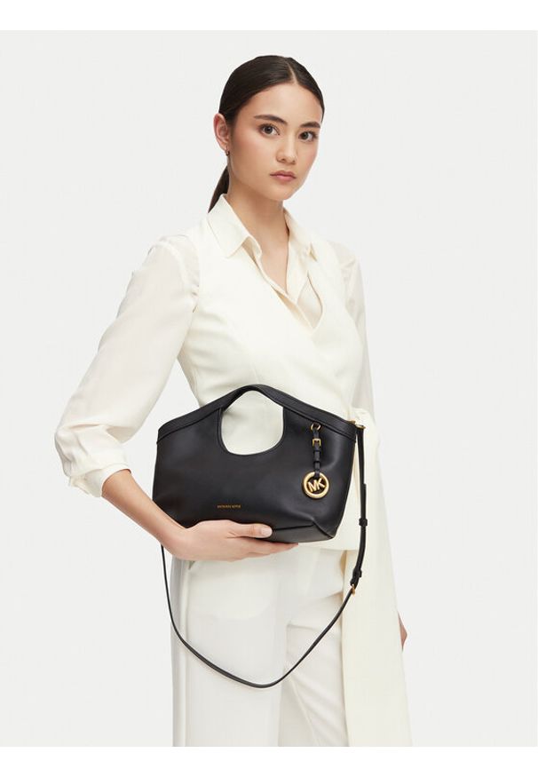 MICHAEL Michael Kors Torebka 32T6AX6C2L Czarny. Kolor: czarny. Materiał: skórzane