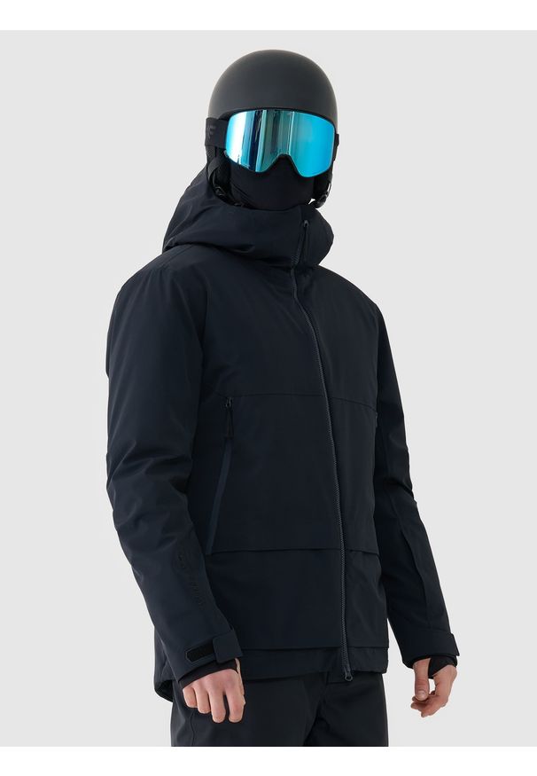 4f - 4F Kurtka narciarska 4FPro membrana Dermizax 20000/20000 męska - czarna XL. Typ kołnierza: kaptur. Kolor: czarny. Materiał: tkanina, mesh, dzianina, materiał. Długość: długie. Sezon: zima. Styl: klasyczny