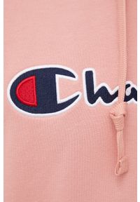 Champion bluza 217060 męska kolor różowy z kapturem z aplikacją. Typ kołnierza: kaptur. Kolor: różowy. Wzór: aplikacja