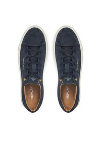 Replay - REPLAY Sneakersy GMZ6U .000.C0001L Granatowy. Kolor: niebieski. Materiał: skóra, zamsz