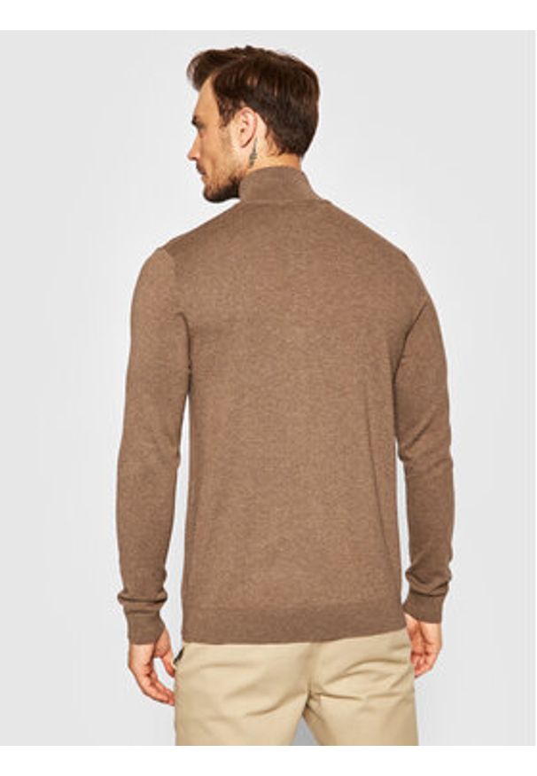 Selected Homme Kardigan Berg 16074688 Brązowy Regular Fit. Kolor: brązowy. Materiał: bawełna