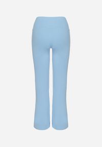 Born2be - Niebieskie Legginsy Dzwony z Wysokim Stanem i Szeroką Gumką w Talii Idoreia. Okazja: na co dzień. Stan: podwyższony. Kolor: niebieski. Styl: casual, elegancki #7