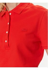Lacoste Polo PF5462 Czerwony Regular Fit. Typ kołnierza: polo. Kolor: czerwony. Materiał: bawełna #3