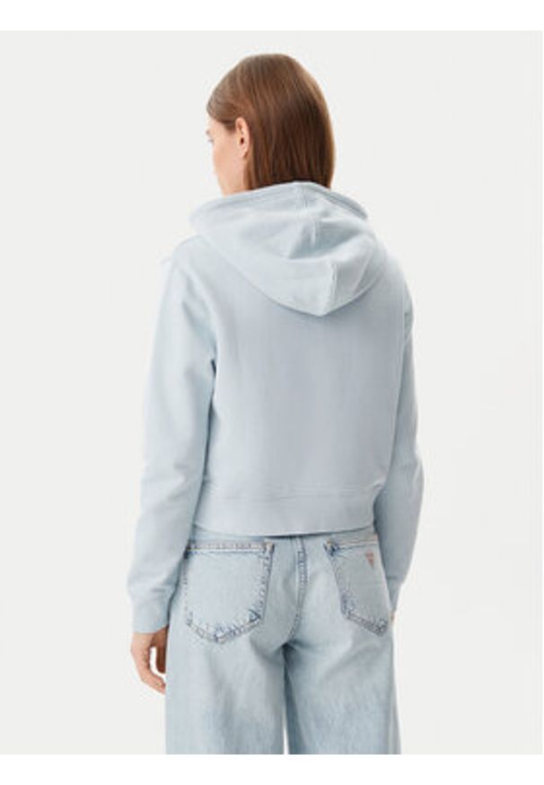 Guess Jeans Bluza W5GQ22 K68I4 Błękitny Regular Fit. Kolor: niebieski. Materiał: bawełna