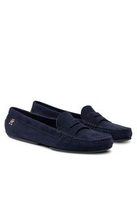 TOMMY HILFIGER - Tommy Hilfiger Mokasyny Th Suede Driver Loafer FW0FW08563 Granatowy. Kolor: niebieski. Materiał: skóra, zamsz