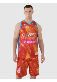 4f - 4F Koszulka meczowa replika domowa z sezonu 2024/25 męska 4F x PLK - GTK Gliwice - multikolor 3XL. Typ kołnierza: dekolt w serek. Kolor: wielokolorowy. Materiał: dzianina, włókno, materiał, syntetyk. Wzór: nadruk, gładki, ze splotem. Sport: koszykówka, fitness #1