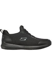 skechers - Adidasy Skechers Squad Sr, Mężczyźni. Kolor: czarny. Materiał: materiał. Sport: turystyka piesza