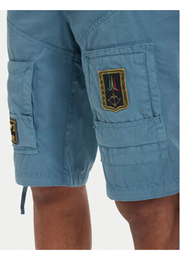 Aeronautica Militare Szorty materiałowe 261BE0041UCT01122 Niebieski Regular Fit. Kolor: niebieski. Materiał: bawełna