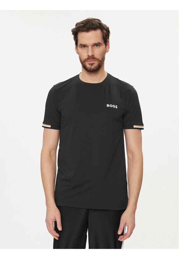 BOSS - Boss T-Shirt MB 50506348 Czarny Regular Fit. Kolor: czarny. Materiał: syntetyk