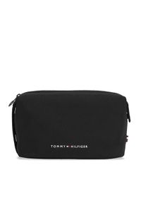 TOMMY HILFIGER - Tommy Hilfiger Kosmetyczka Th Skyline Washbag AM0AM11861 Czarny. Kolor: czarny. Materiał: materiał